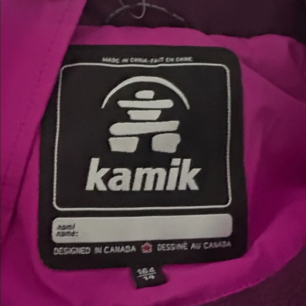 NEW Kamik Cami Leilani print jacket plum/fuschia NWOT